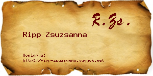 Ripp Zsuzsanna névjegykártya